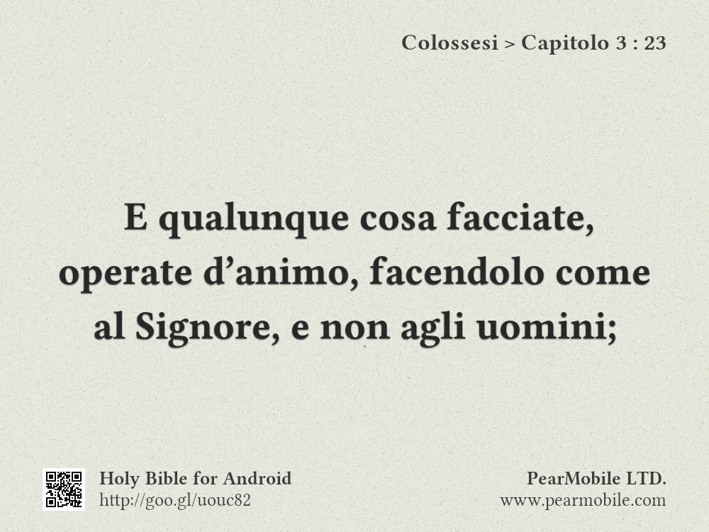 Colossesi, Capitolo 3:23
